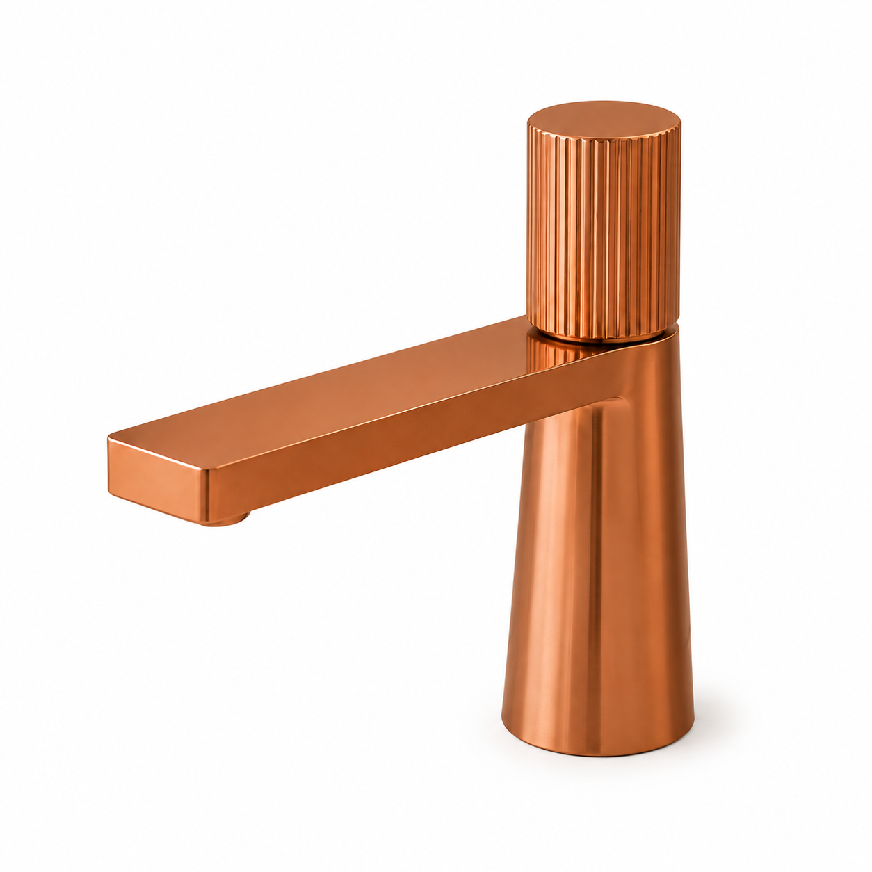 SERVEO PEBBLE SERIES BRASS SHORT BASIN MIXER SV6001-ROSE GOLD