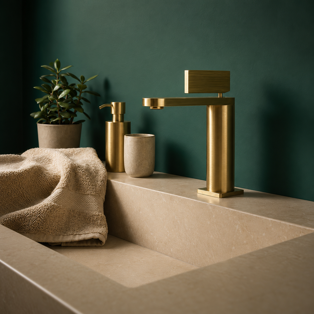 SCUBA SMALL SINGLE LIVER BASIN MIXER SC-1205 BG-BRUSH GOLD