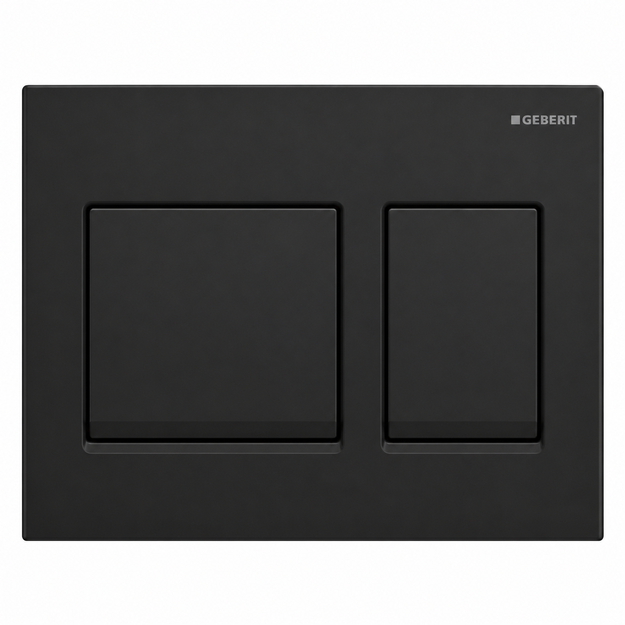 GEBERIT ACTUATOR ALPHA 25 SQUARE FLUSH PLATE-BLACK MATT
