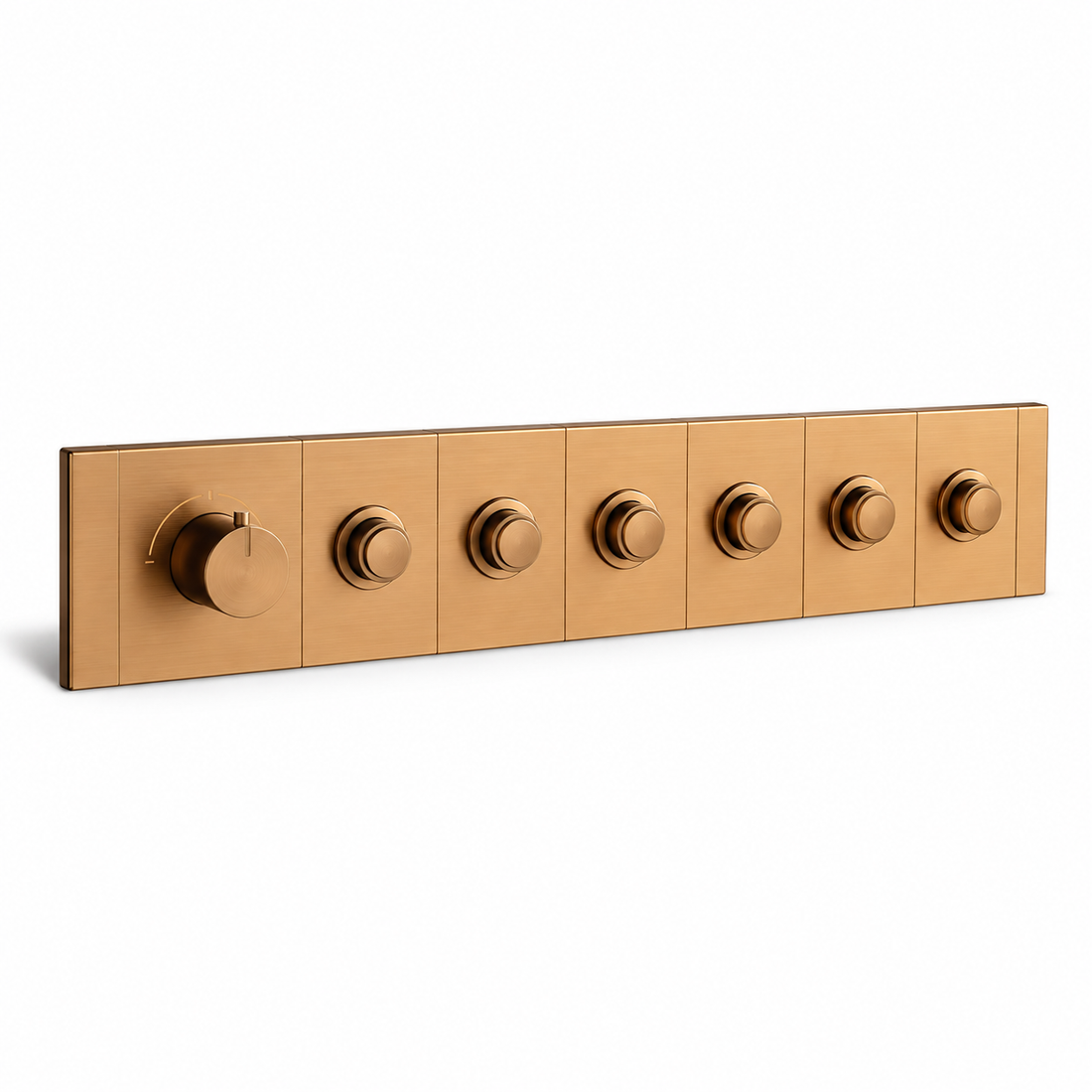 SERVEO ROYALE SERIES 6 WAY MULTI-FUCTION THEROMOSTATIC DIVERTER HORIZONTAL SV926-RG-ROSE GOLD