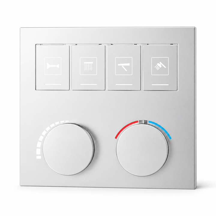 SERVEO REGALIA SERIES 4 WAY MULTI-FUCTION THERMOSTATIC HIGH FLOW DIVERTER SV904-CP-CHROME