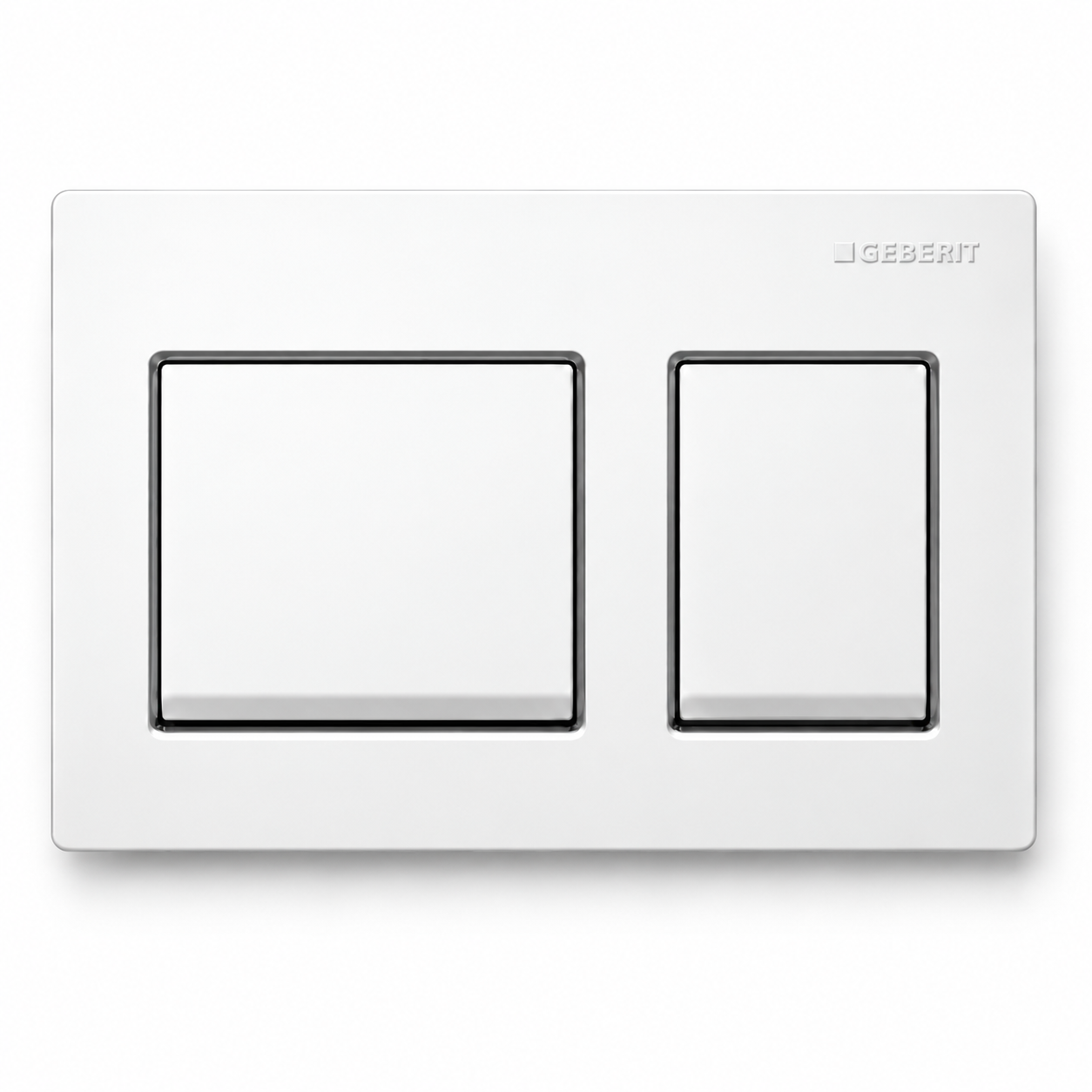 GEBERIT ACTUATOR ALPHA 25 SQUARE FLUSH PLATE-WHITE