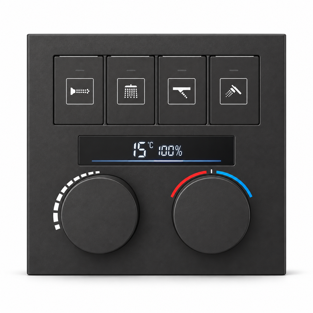 SERVEO REGALIA SERIES 4 WAY MULTI-FUCTION THERMOSTATIC  HIGH FLOW DIVERTER WITH DIGITAL DISPLAY SV904-DMB-MATT BLACK