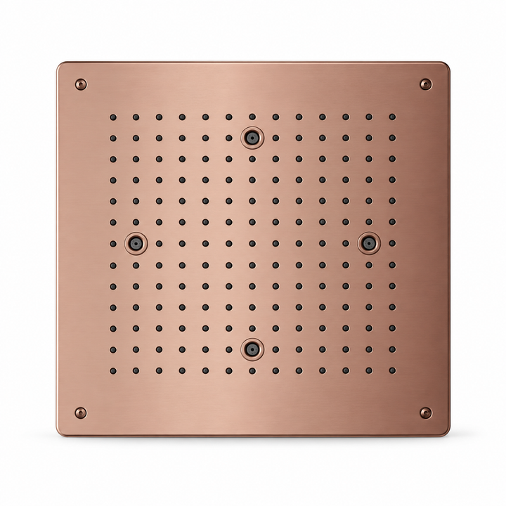 SERVEO CEILING MOUNTED 2 WAY MULTI-FUNCTION RAINFALL,MIST 16X16 INCHES SV7202-RG-ROSE GOLD