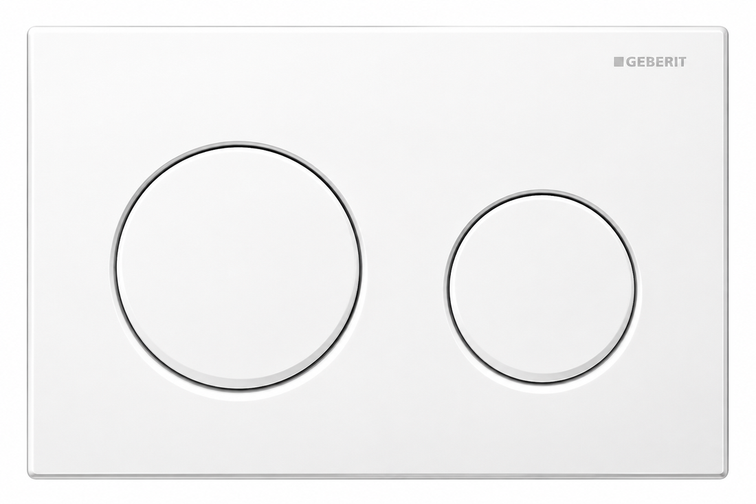 GEBERIT ACTUATOR ALPHA25 ROUND FLUSH PLATE -WHITE