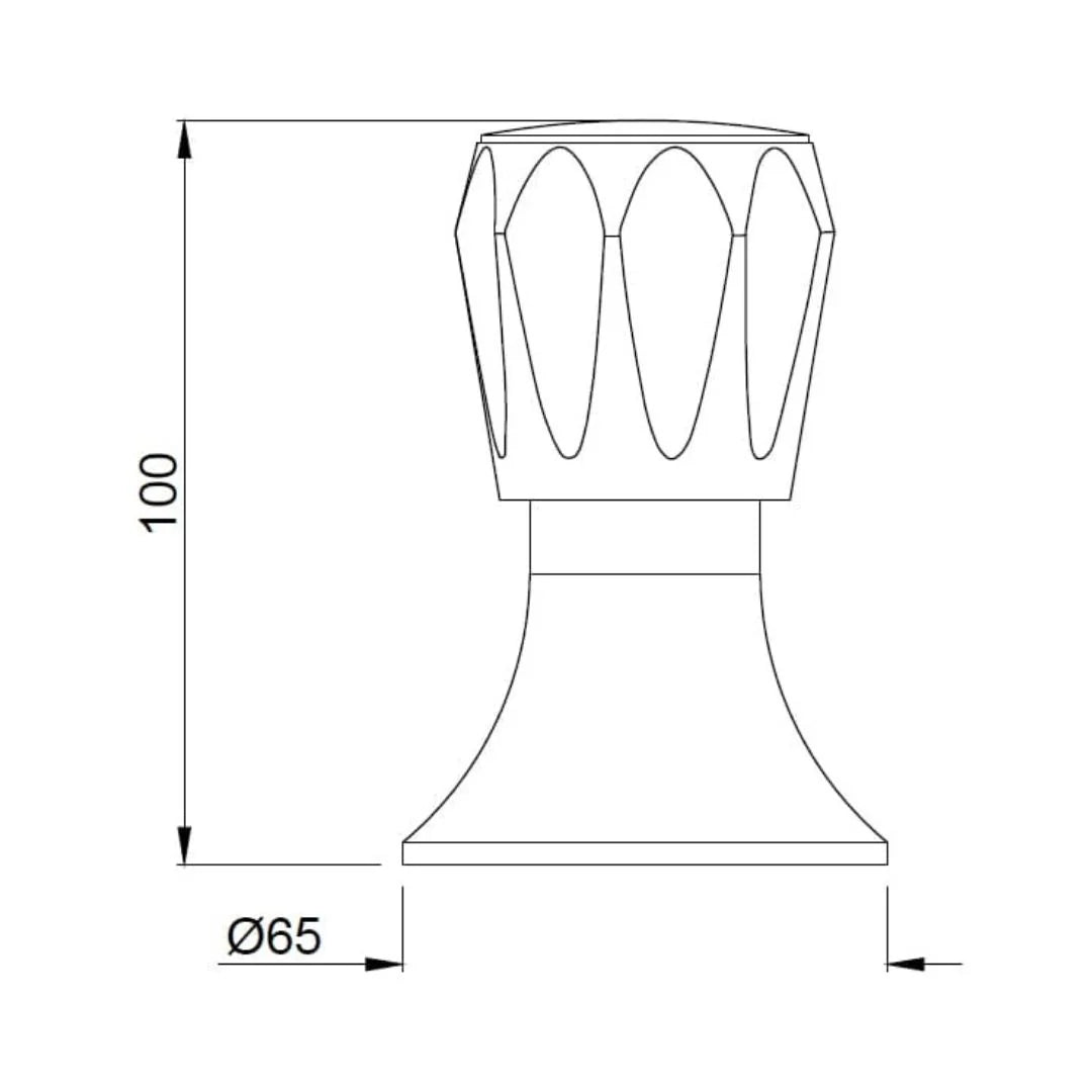 Jaquar Basin Area Stop Valve Continental CON-CHR-069FTK - Chrome