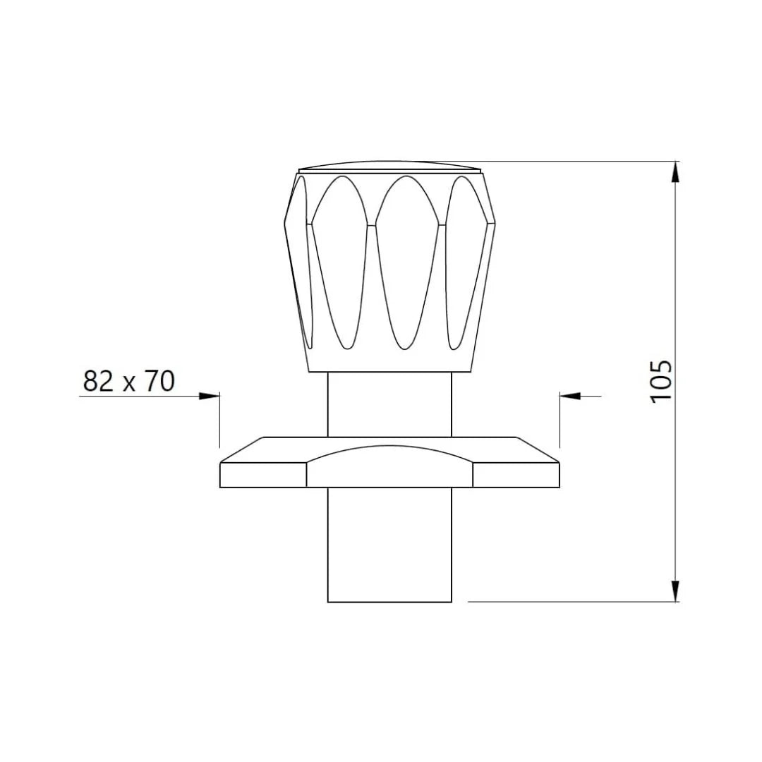Jaquar Basin Area Stop Valve Continental CON-CHR-083FTK - Chrome