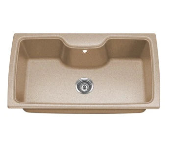 Nirali Quartz Sink Quartz Premium Range COREX ( 34 x 19.5 inches ) - White Granite