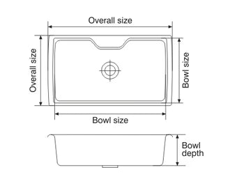Nirali Quartz Sink Quartz Premium Range COREX ( 34 x 19.5 inches ) - Black Granite