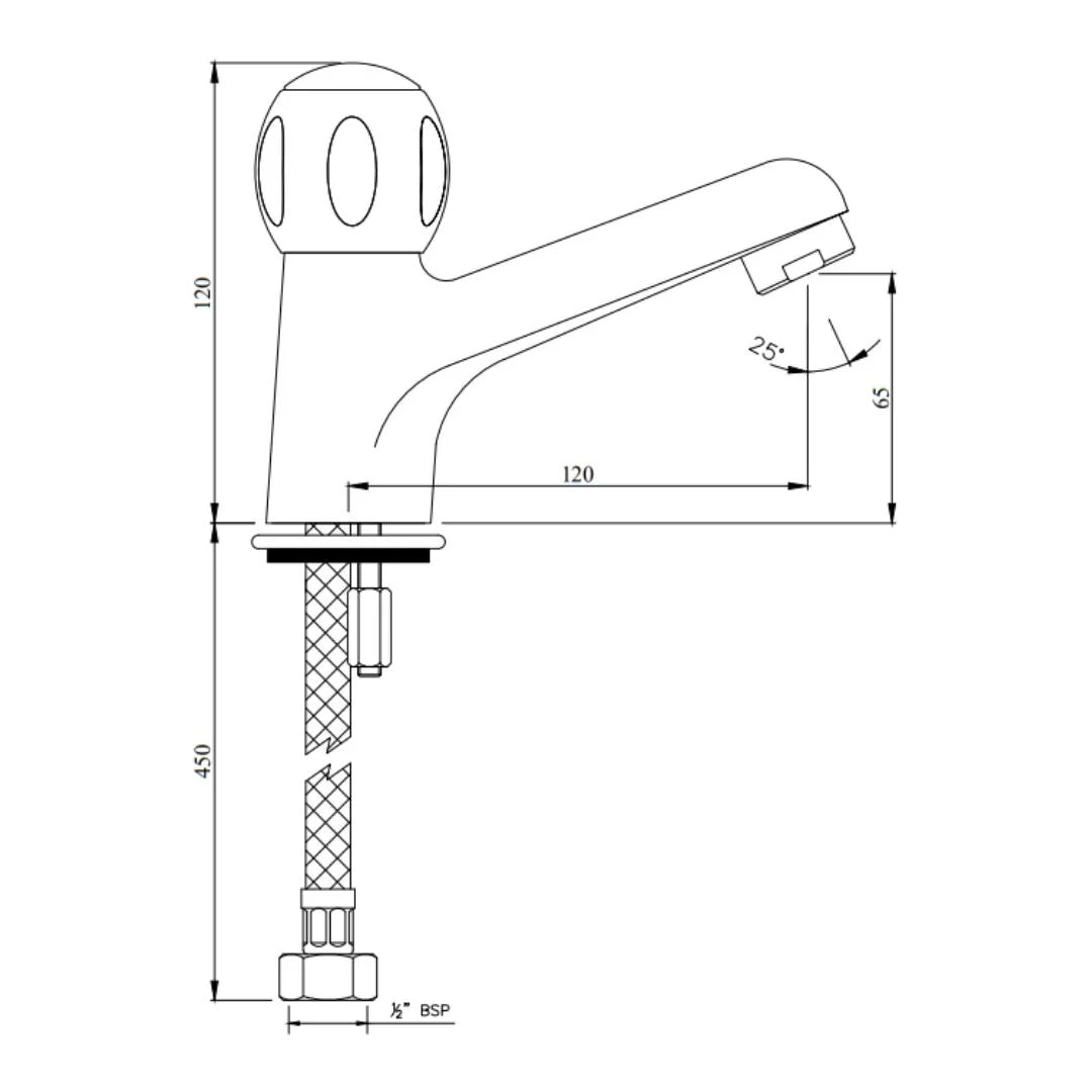 Jaquar Table Mounted Regular Basin Tap Clarion CQT-CHR-23021B - Chrome