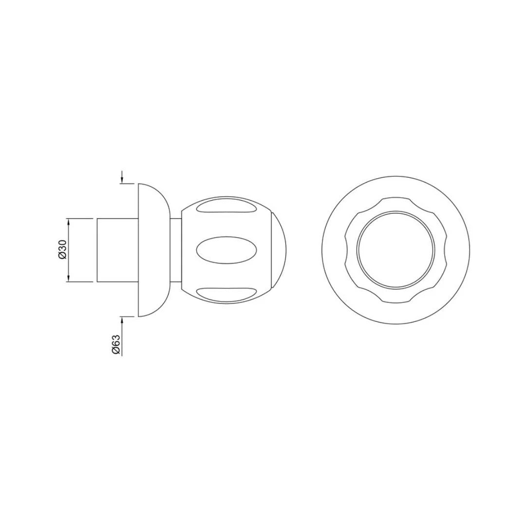 Jaquar Basin Area Stop Valve Clarion CQT-CHR-23069K - Chrome