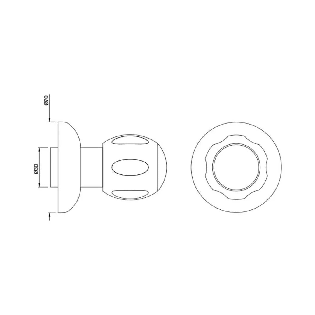 Jaquar Basin Area Stop Valve Clarion CQT-CHR-23083K - Chrome
