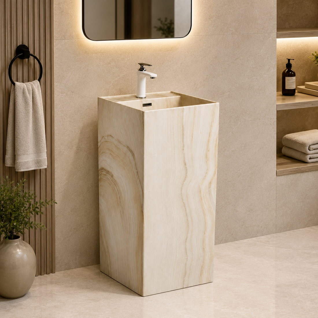 SCUBA CERAMIC PEDESTAL MARBLE COLOR SERIES SC-9207 D-4 (M)