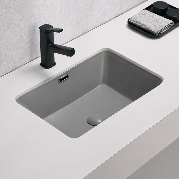SERVEO UNDER COUNTER BASIN  22 X 15 X 7 INCHES SV8651-MATT CEMENT GREY