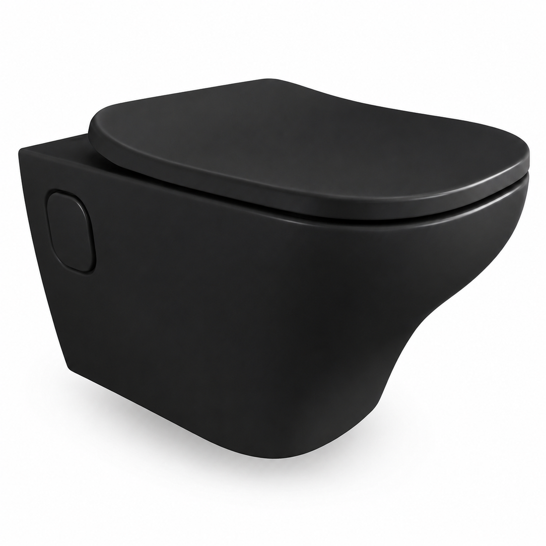 KOHLER APT SQUARE RIMLESSS WALL HUNG WC K-32409IN-7-BLACK