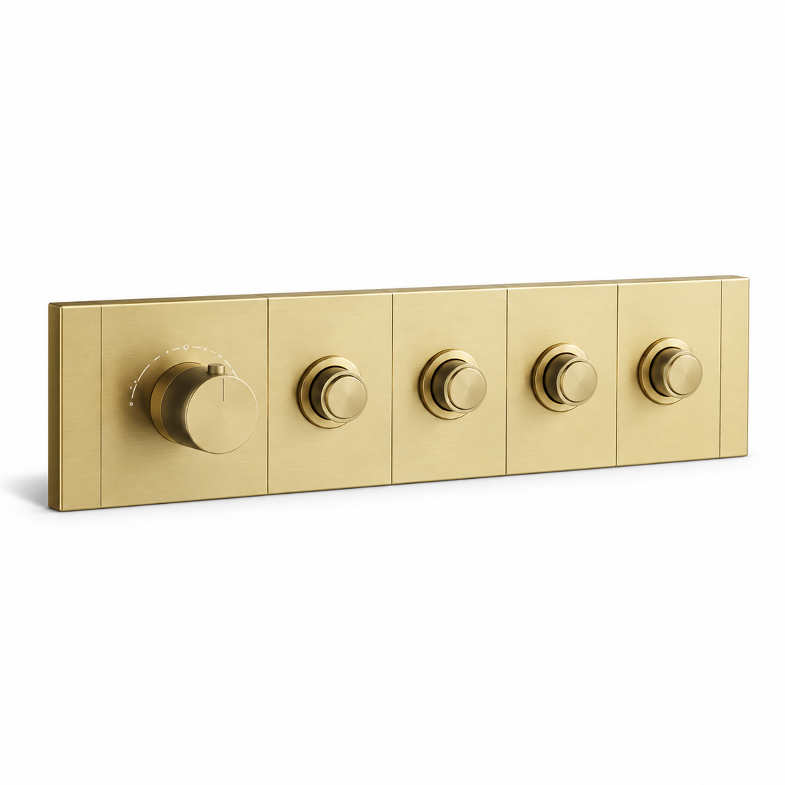 SERVEO ROYALE SERIES 4 WAY MULTI-FUCTION THEROMOSTATIC DIVERTER HORIZONTAL SV924-BG-BRUSH GOLD