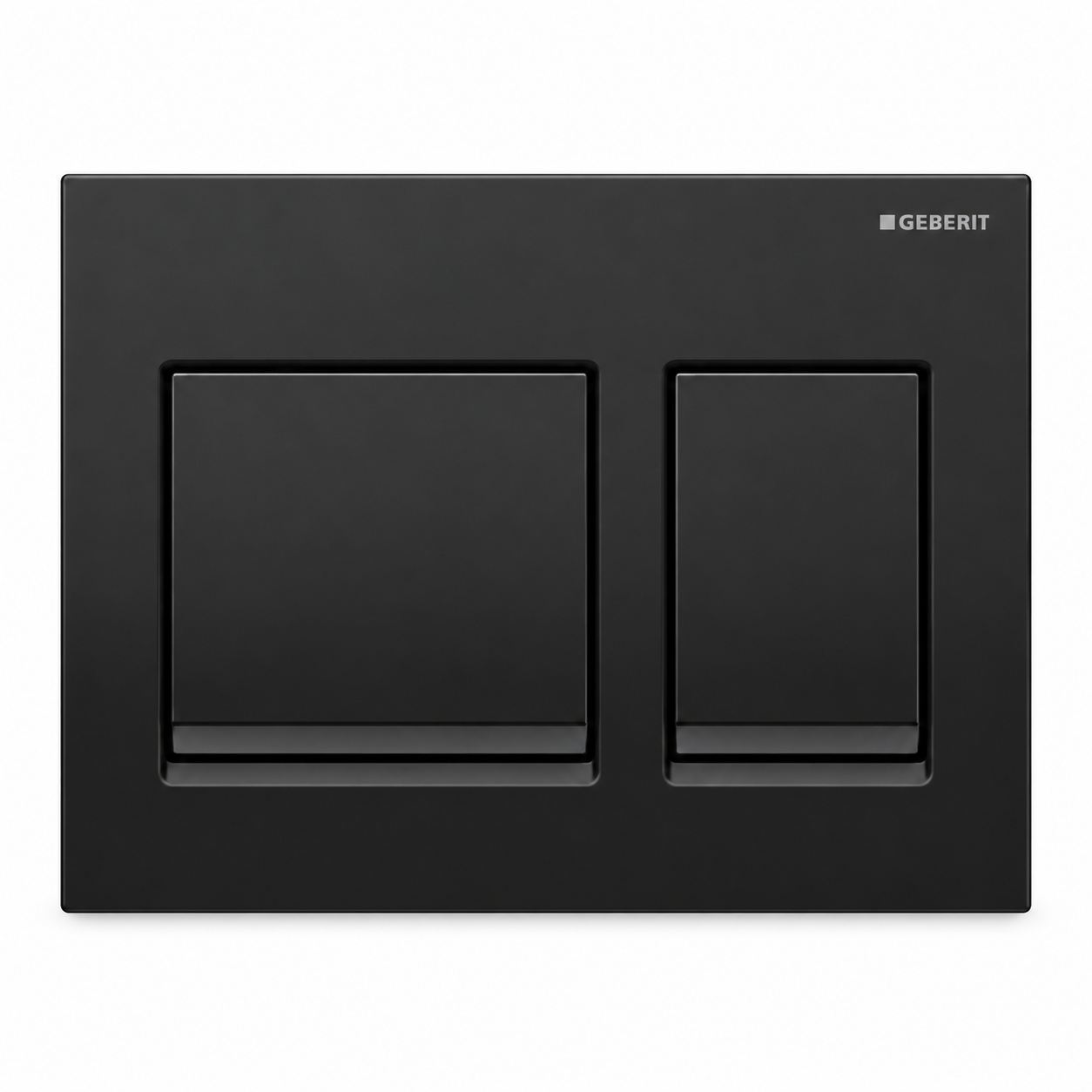 GEBERIT ACTUATOR ALPHA 25 SQUARE FLUSH PLATE-BLACK CHROME