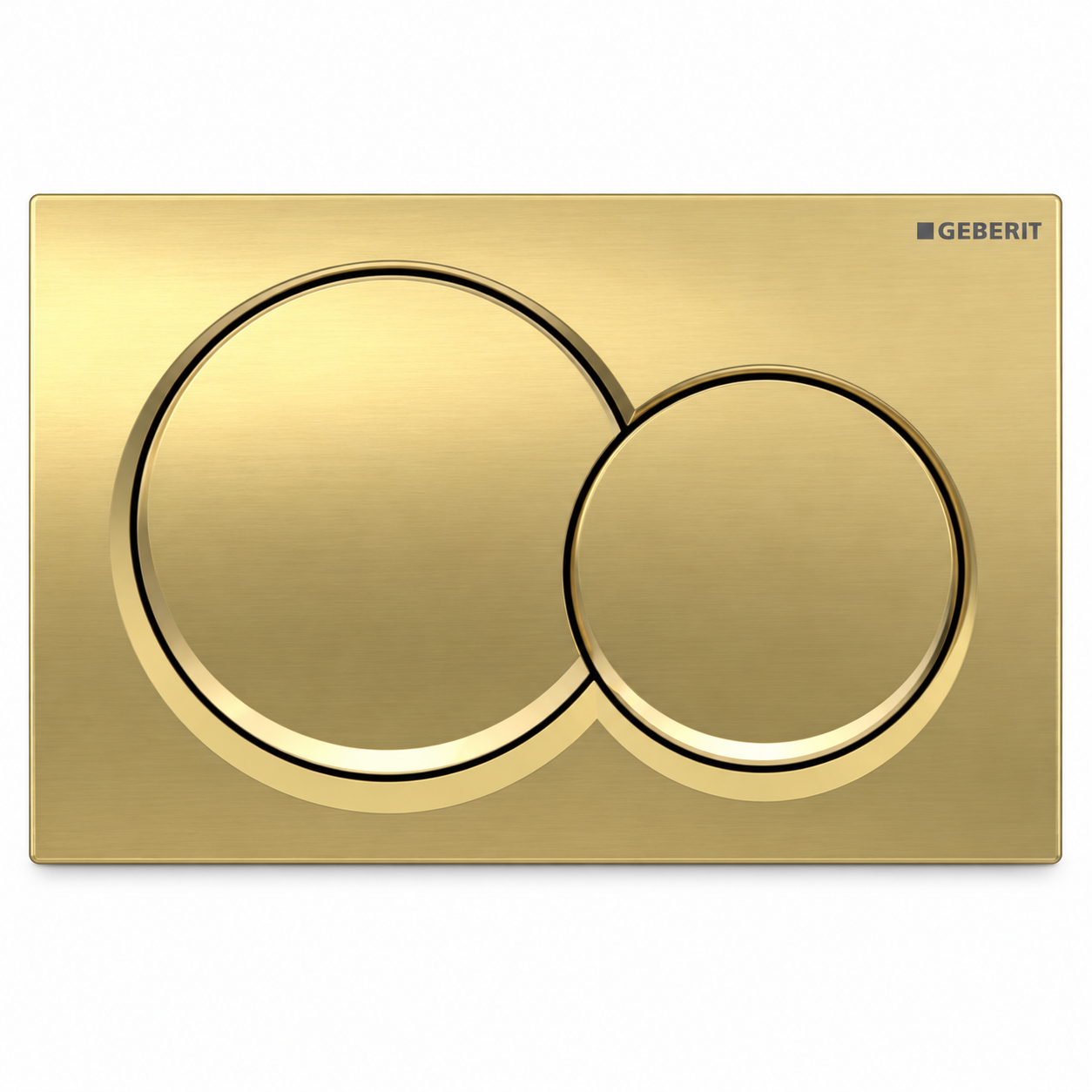 GEBERIT ALPHA 25 ROUND BRASS FLUSH PLATE FOR CISTERN -GOLD