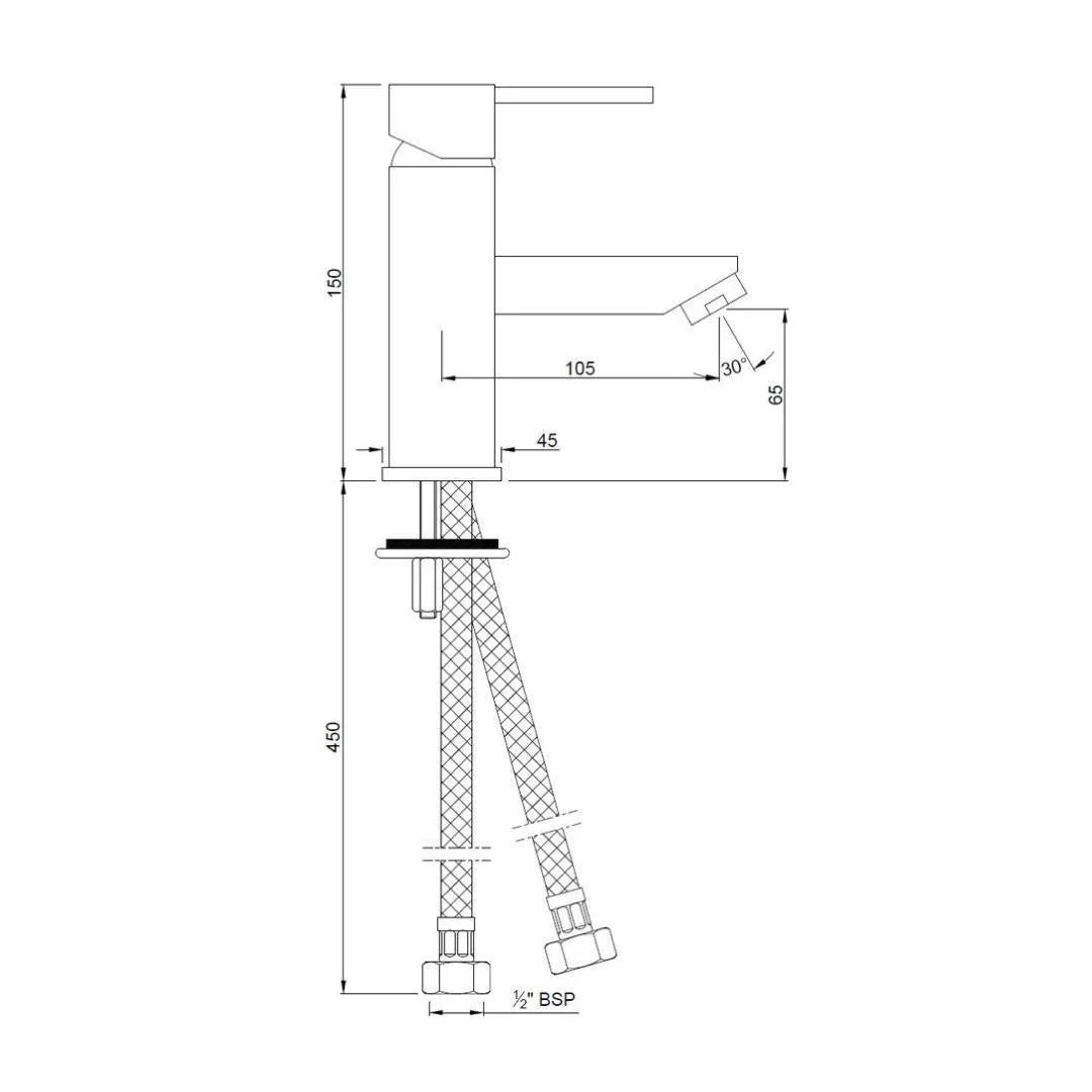 Jaquar Table Mounted Regular Basin Mixer D Arc DRC-CHR-37011B - Chrome