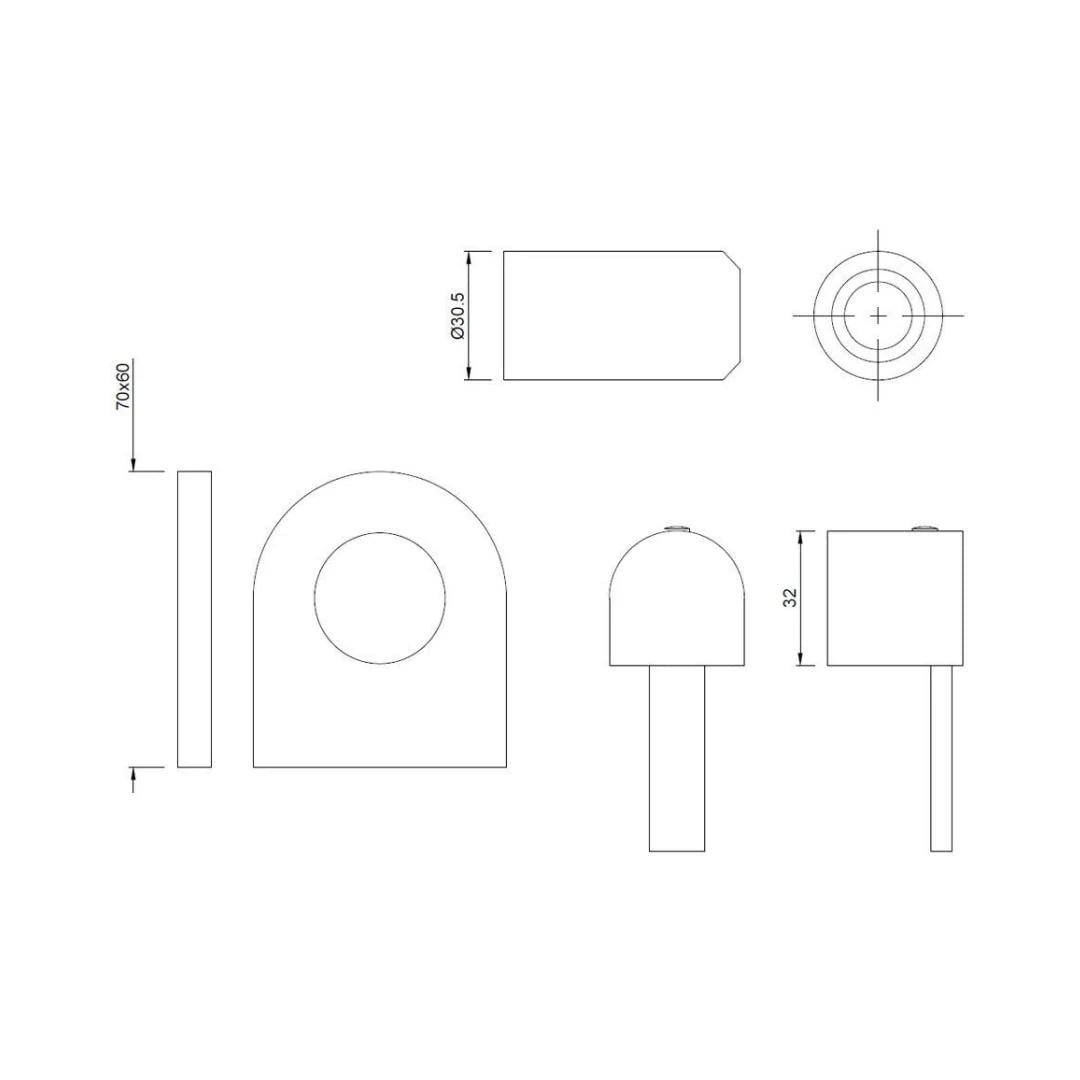 Jaquar Basin Area Stop Valve DArc DRC-CHR-37083K - Chrome