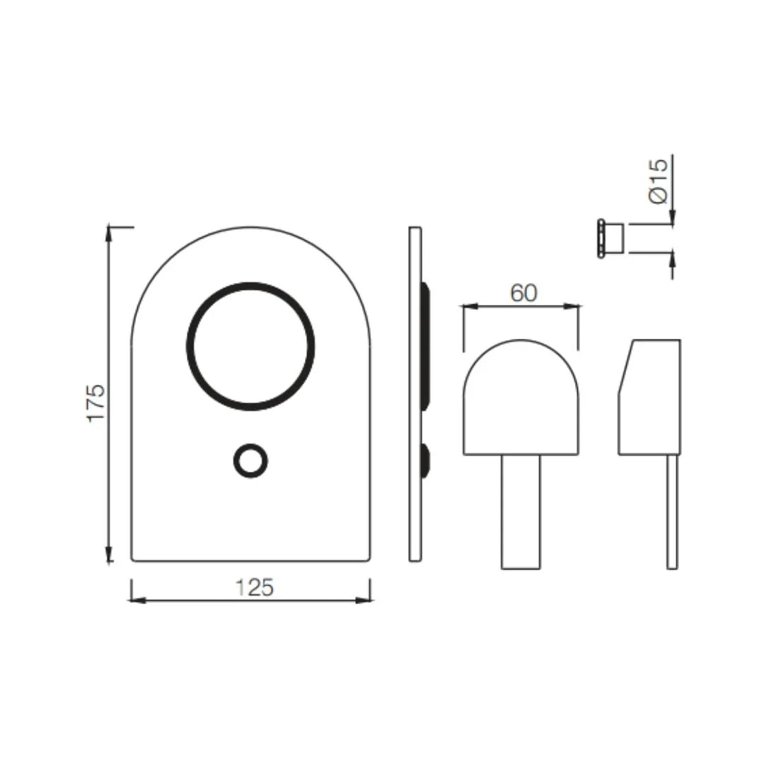 Jaquar 2 Way Diverter D'Arc DRC-CHR-37193K Normal Flow - Chrome Finish