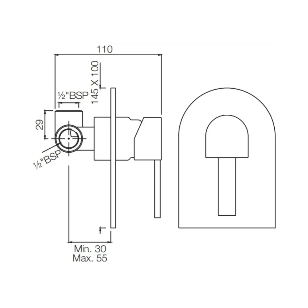 Jaquar 1 Way Diverter D'Arc DRC-CHR-37227K Normal Flow - Chrome Finish