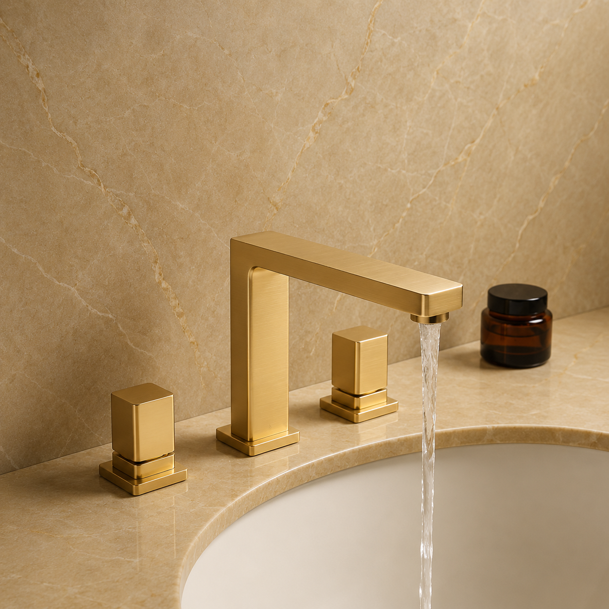 SERVEO REGALIA SERIES DUCK MOUNTED BASIN MIXER SV6302-BRUSH GOLD