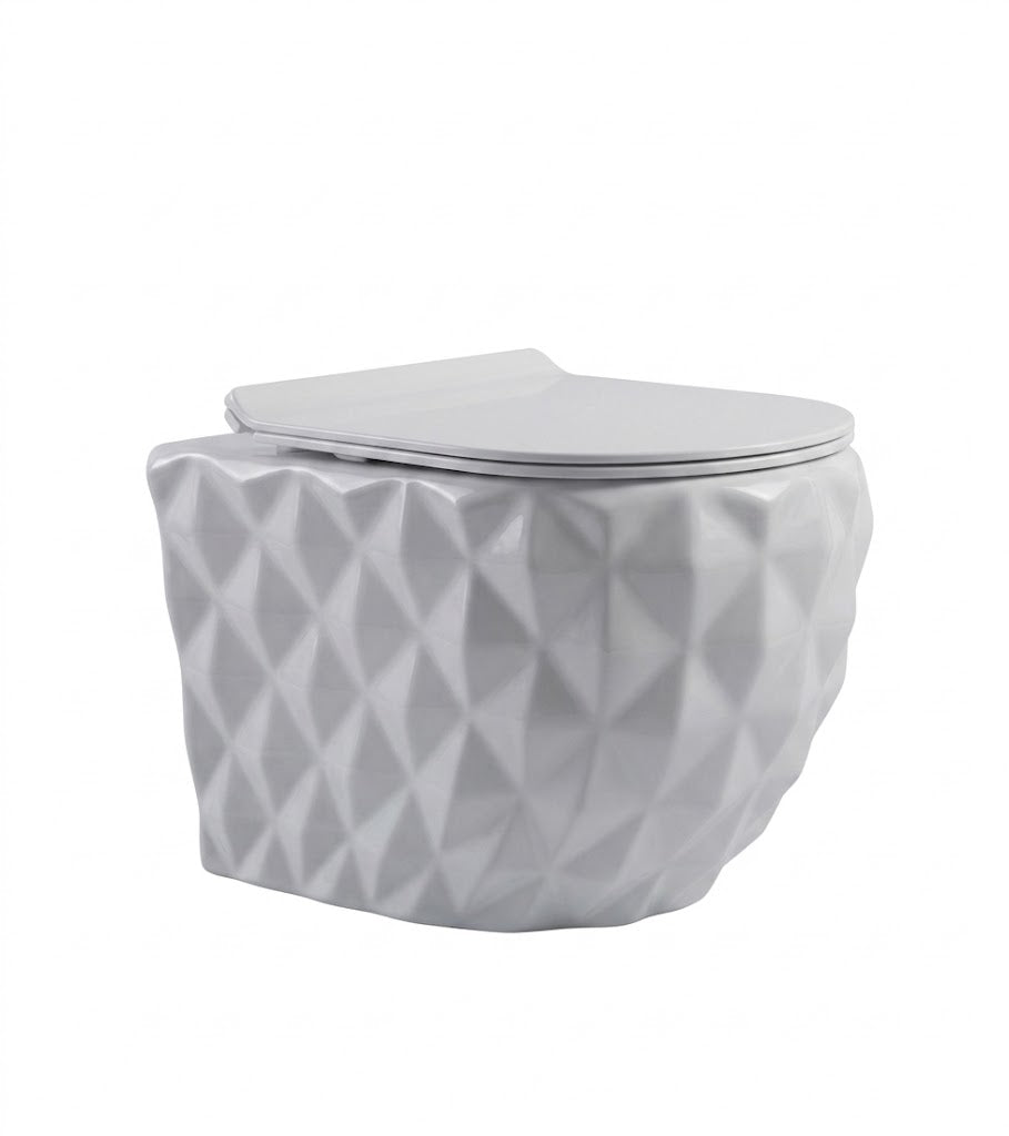 SCUBA DESIGNER SERIES RIMLESS WALL HUNG WC SC-9647- WHITE