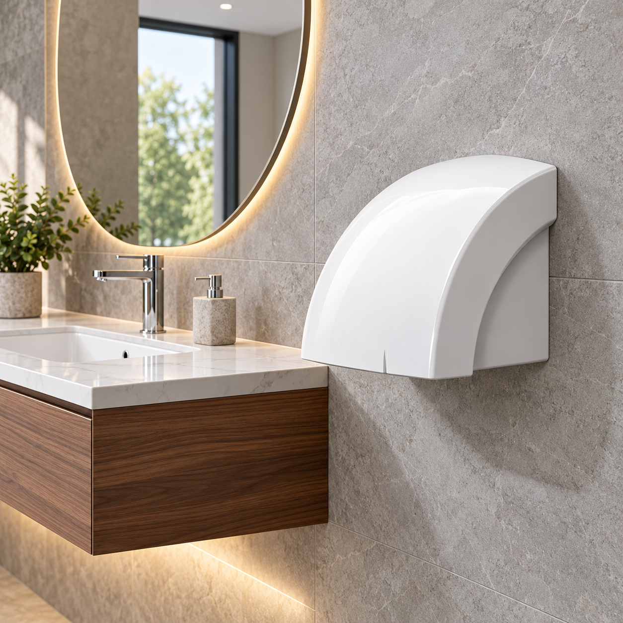 SCUBA WALL MOUNTED HAND DRYER SC-6001 WHT-WHITE