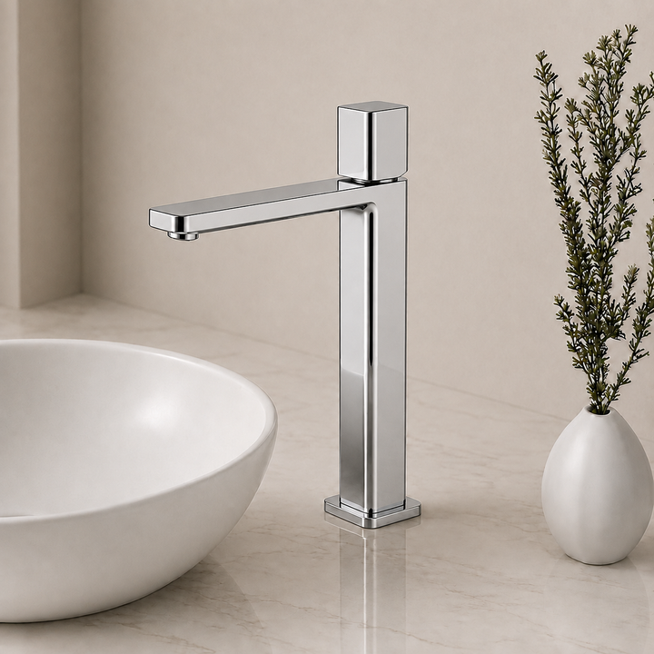 SERVEO REGALIA SERIES BRASS TALL BASIN MIXER SV6102-CHROME