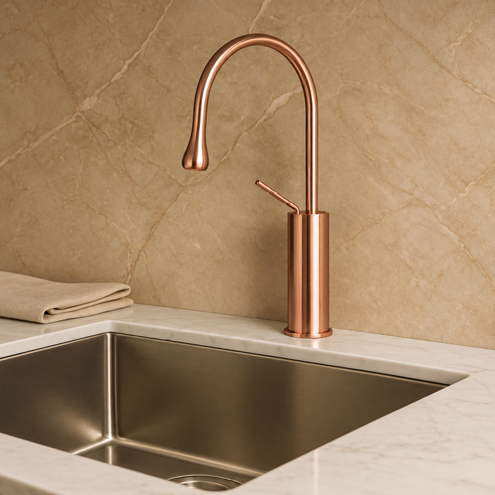 SERVEO PEBBLE SERIES BRASS KITCHEN MIXER SV6905-ROSE GOLD