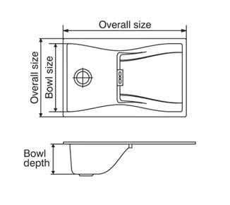 Nirali Quartz Sink Quartz Premium Range ELARA WB 1 ( 34 x 19.5 inches ) - Magma Polaris