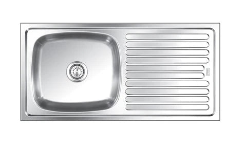 Nirali Stainless Steel Sink Popular Range ELEGANCE MEDIUM ( 39.5 x 20 inches ) - Satin