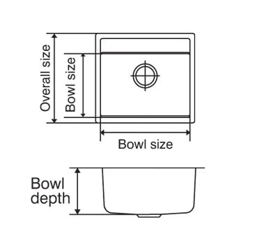 Nirali Quartz Sink Quartz Premium Range ELVO ( 22.5 x 20 inches ) - Alpina