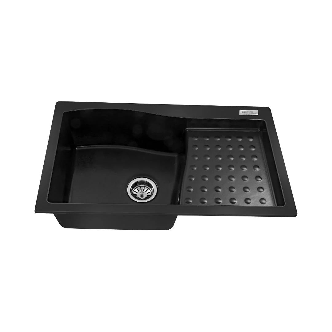 Hindware Quartz Sink Emerald EMERALD 32 X 19 X 8 ( 32 x 19 inches ) - Black