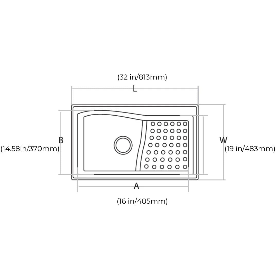 Hindware Quartz Sink Emerald EMERALD 32 X 19 X 8 ( 32 x 19 inches ) - Mars