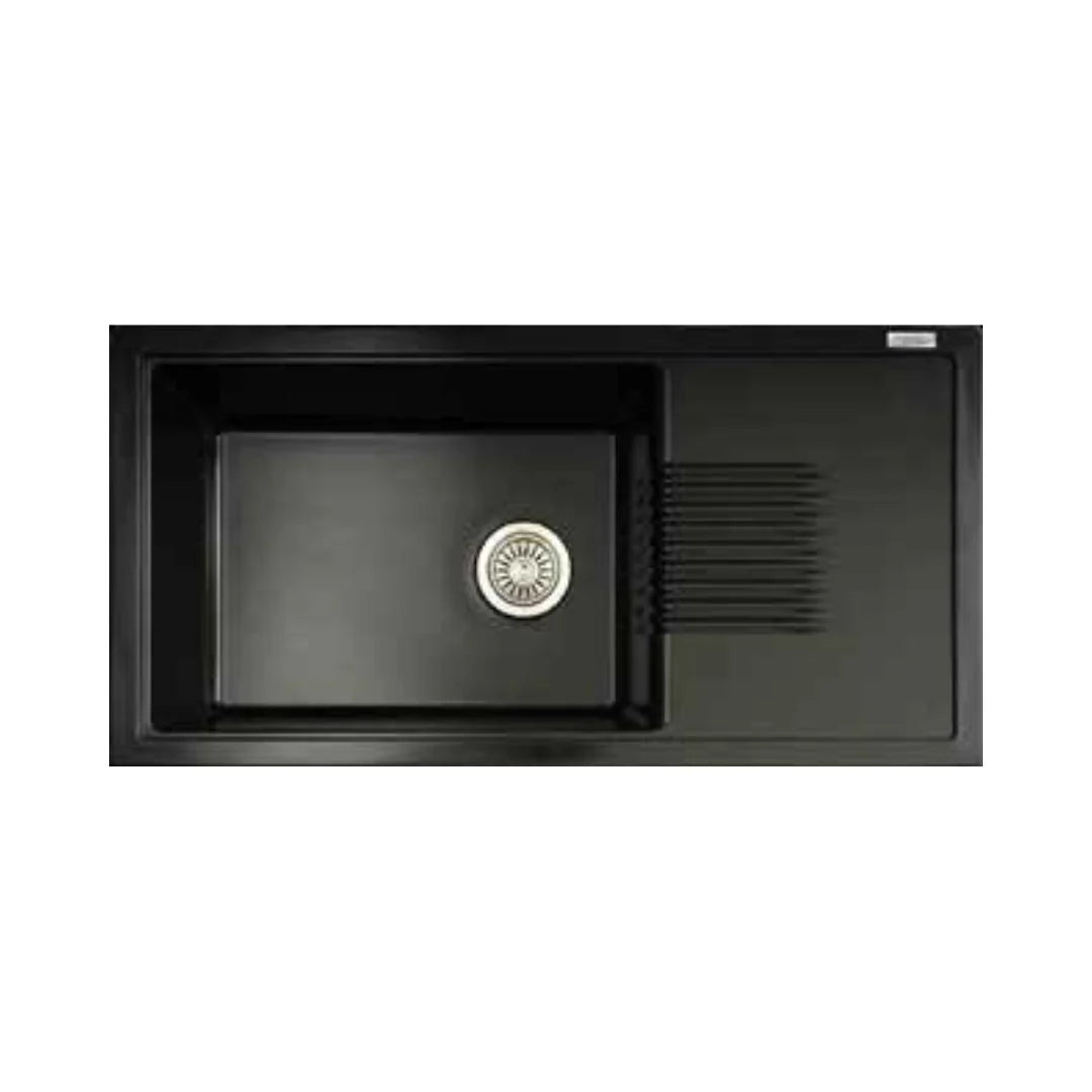 Hindware Quartz Sink Emerald EMERALD 36 X 18 X 8 ( 36 x 18 inches ) - Black