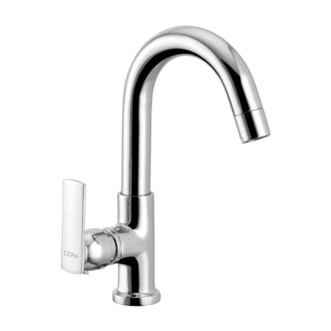 Cera Table Mounted Regular Basin Tap Titanium F1003104 - Chrome