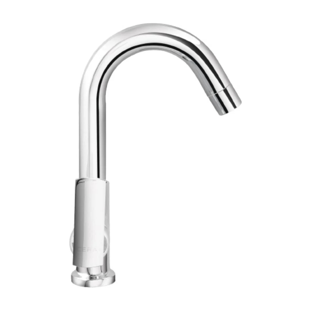 Cera Table Mounted Regular Basin Tap Titanium F1003104 - Chrome