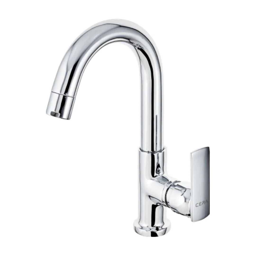 Cera Table Mounted Regular Basin Tap Titanium F1003105 - Chrome