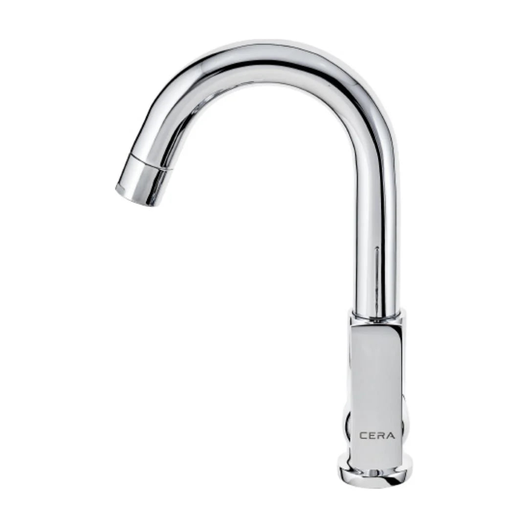 Cera Table Mounted Regular Basin Tap Titanium F1003105 - Chrome