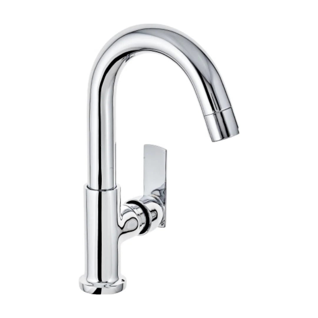 Cera Table Mounted Regular Basin Tap Titanium F1003105 - Chrome