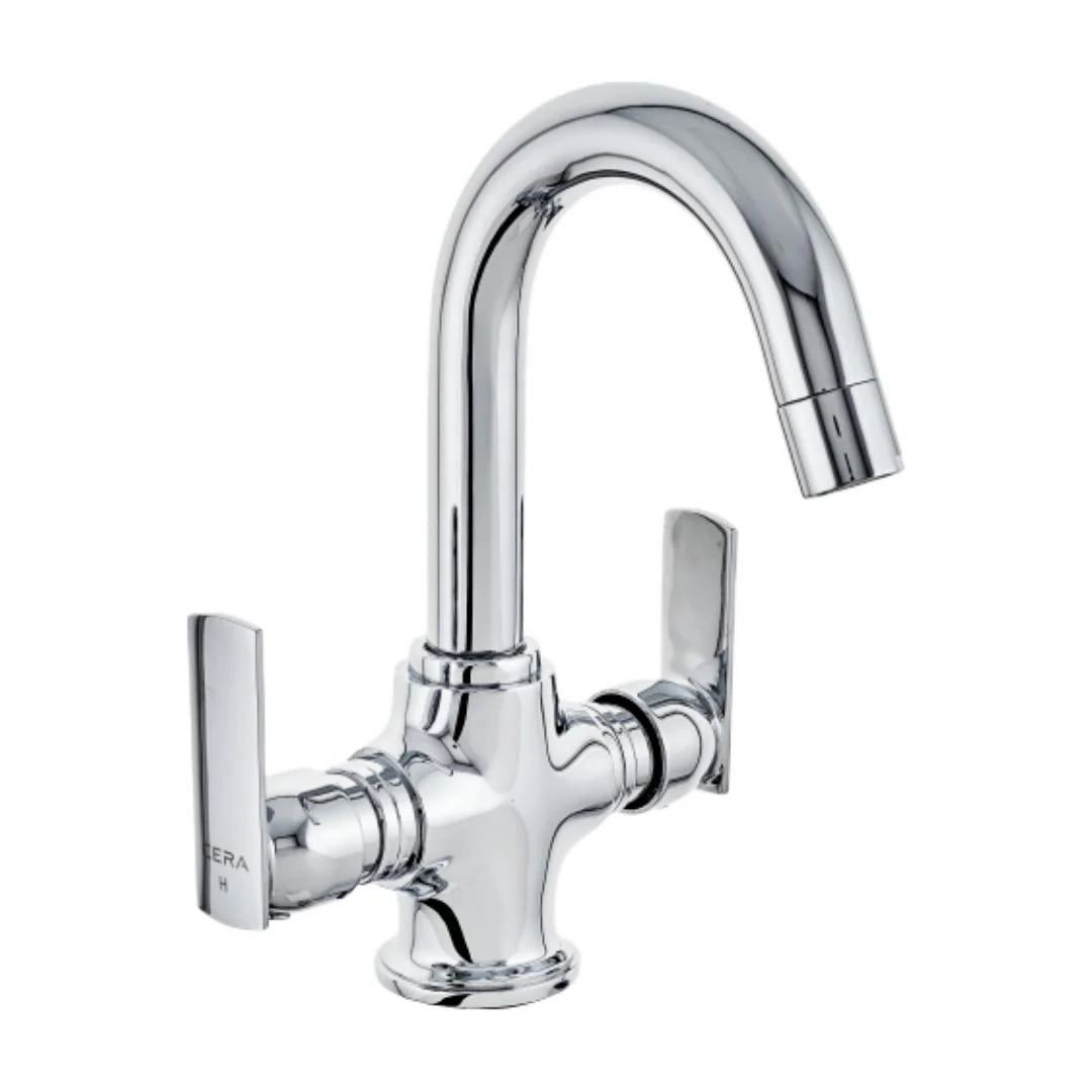 Cera Table Mounted Regular Basin Mixer Titanium F1003461 - Chrome