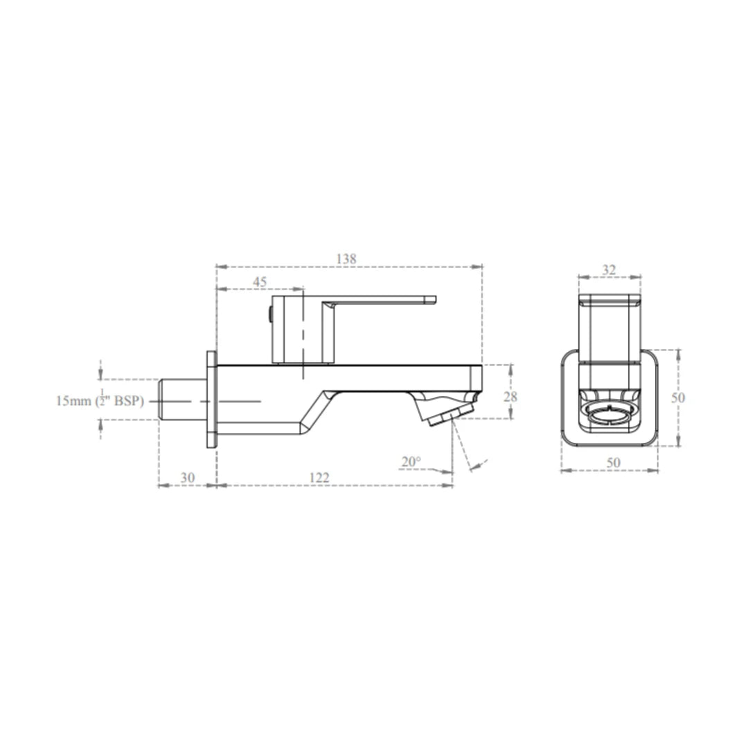 Cera WC Area Bib Tap Ruby F1005151 - Chrome