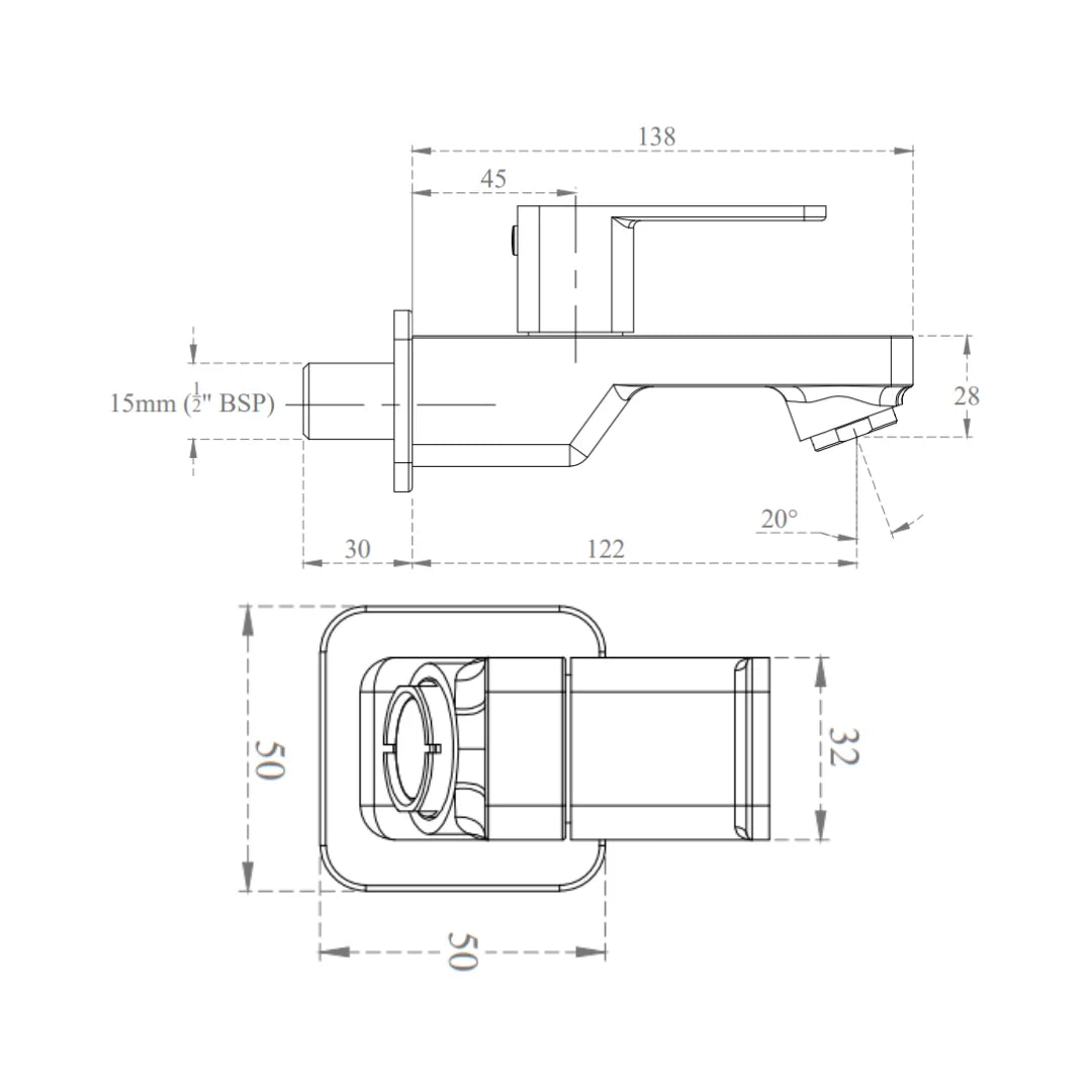 Cera WC Area Bib Tap Ruby F1005151GG - Graphite Grey