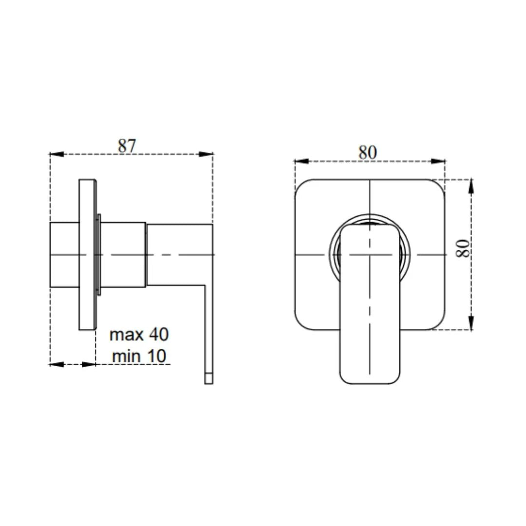 Cera Basin Area Stop Valve Ruby F1005351 - Chrome