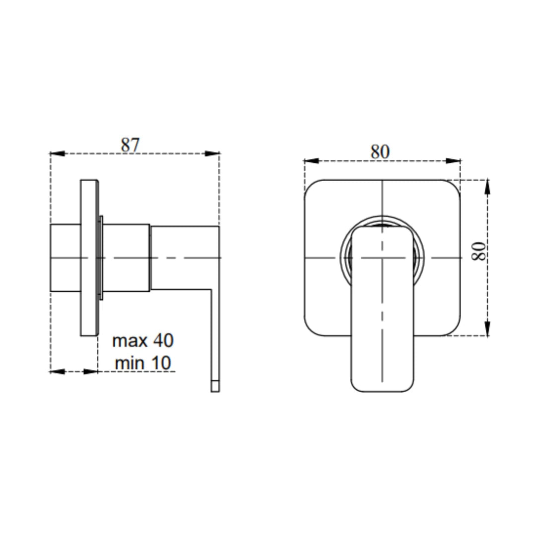 Cera Basin Area Stop Valve Ruby F1005351FG - French Gold