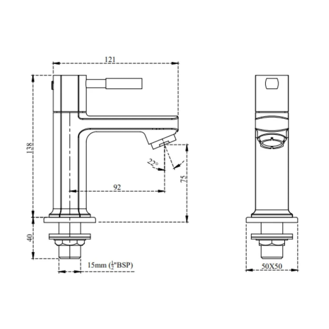 Cera Table Mounted Regular Basin Tap Gayle F1014101 - Chrome