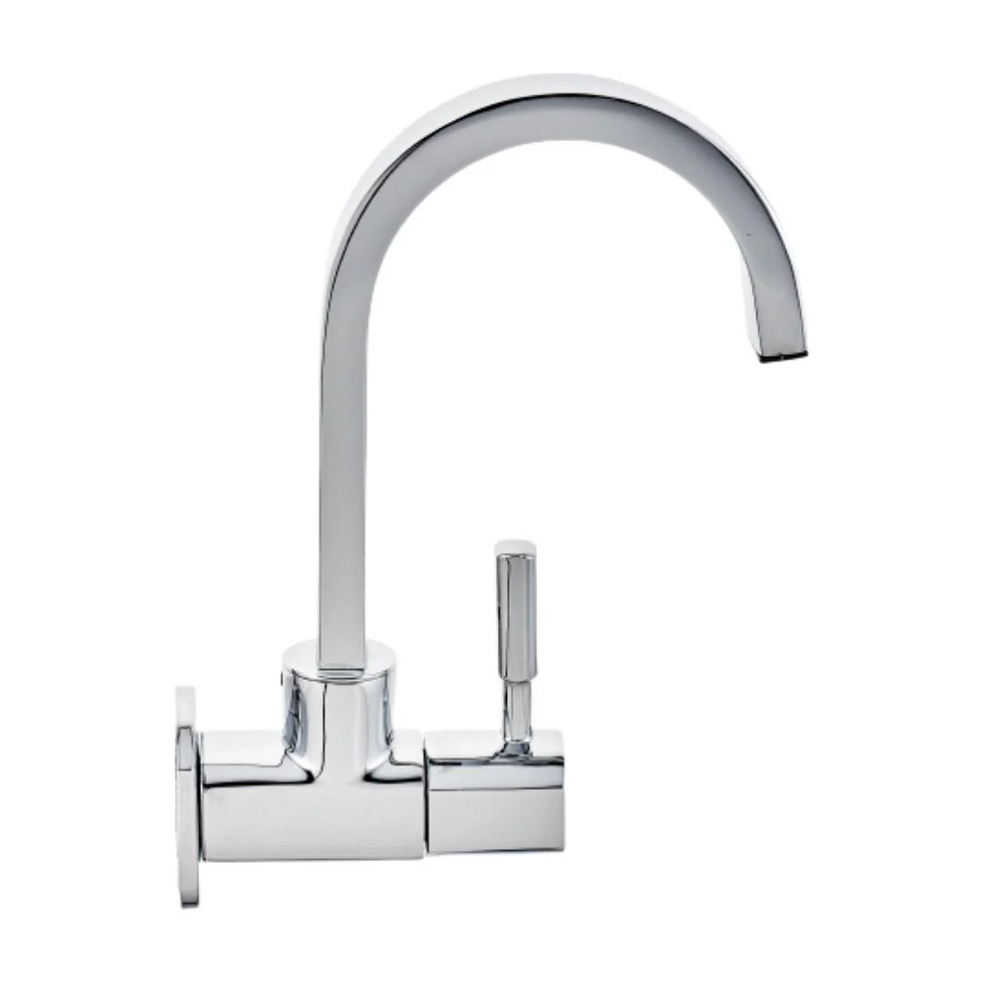 Cera Wall Mounted Regular Kitchen Sink Tap Gayle F1014251 with Swinging Spout in Chrome Finish