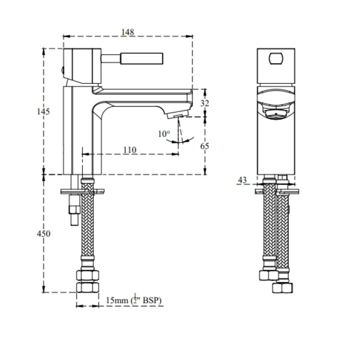 Cera Table Mounted Regular Basin Mixer Gayle F1014451 - Chrome